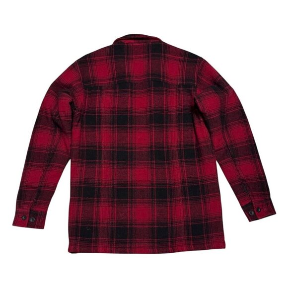 WOLVERINE Plaid Wool Red Quilted Winter Outdoor Work Jacket Shacket Mens Small - Picture 2 of 7